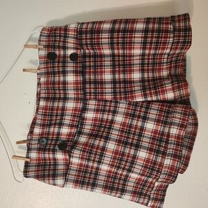 Plaid Red and Black Shorts